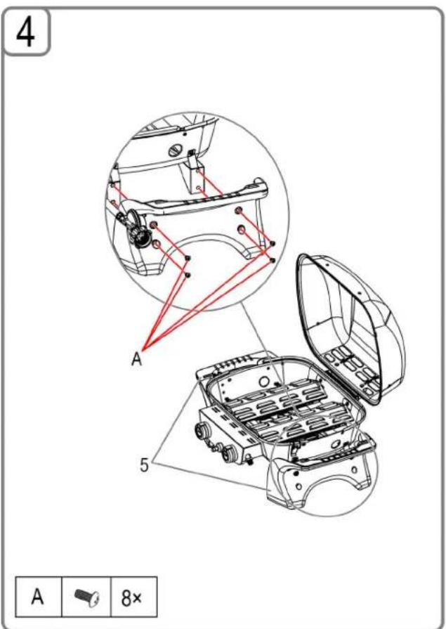 PROFICOOK PC-GG 1261 - Grill montieren - 4