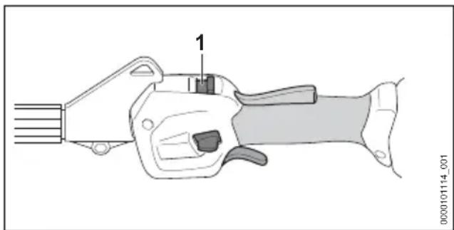 STIHL KMA 120.0 R - Reglarea treptei de putere - 2