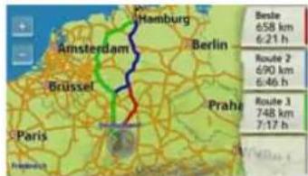Hamburg Amsterdam Berlin Brüssel Prahe Paris Besler 658 km 6:21 h Route 2 690 km 6:46 h Route 3 748 km 7:17 h