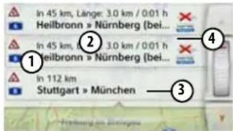 In 45 km, Länge: 3.0 km / 0:01 h Heilbronn » Nürnberg (bei... In 45 km, Länge: 3.0 km / 0:01 h Heilbronn » Nürnberg (bei... In 112 km Stuttgart » München 3 4