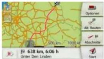 Optionen Alt. Routen Abschnifter 638 km, 6:06 h Unter Den Linden Start