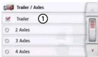 Trailer / Axles Trailer ① 2 Axles 3 Axles 4 Axles