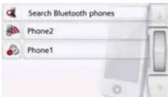 Search Bluetooth phones Phone2 Phone1