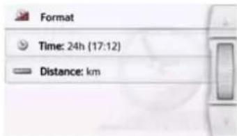 Format Time: 24h (17:12) Distance: km