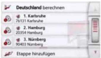 Deutschland berechnen 1. Karlsruhe 76131 Karlsruhe 2. Hamburg 20354 Hamburg 3. Nürnberg 90403 Nürnberg Etappe hinzufügen