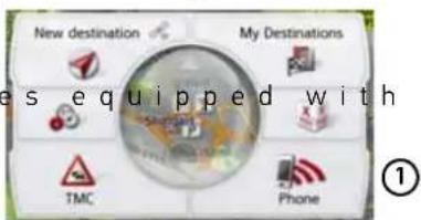 New destination My Destinations es equipped with TMC Phone ①