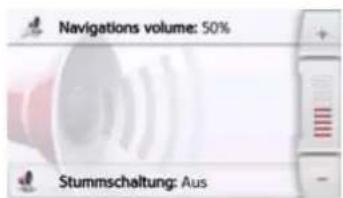 Navigations volume: 50% Stummschaltung: Aus