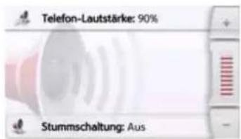 Telefon-Lautstärke: 90% Stummschaltung: Aus