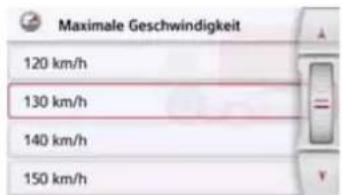 Maximale Geschwindigkeit 120 km/h 130 km/h 140 km/h 150 km/h