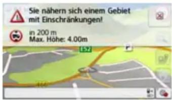 Sie nähern sich einem Gebiet mit Einschränkungen! in 200 m Max. Höhe: 4.00m 1-7