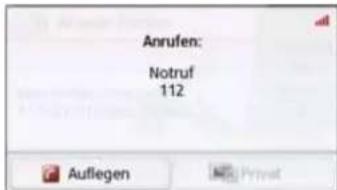 Anrufen: Notruf 112