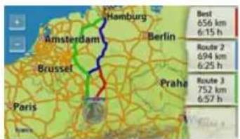 Hamburg Amsterdam Berlin Brusset Paris Best 656 km 6:15 h Route 2 694 km 6:25 h Route 3 752 km 6:57 h