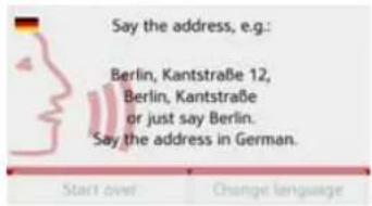 Say the address, e.g.: Berlin, Kantstraße 12, Berlin, Kantstraße or just say Berlin. Say the address in German.