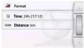 Format Time: 24h (17:12) Distance: km