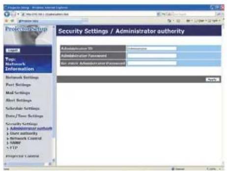 Security Settings / Administrator authority Administration 35 Administration Password Get more Administrator Password
