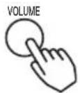 HITACHI CPS210 - Druk op de VOLUME-knop. - 1