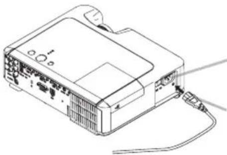 HITACHI ED-X12F - De voeding aansluiten - 1