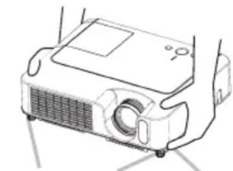 HITACHI ED-X12F - De neiging van de projector instellen - 1