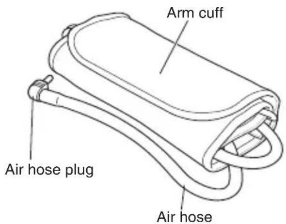 Arm cuff Air hose plug Air hose