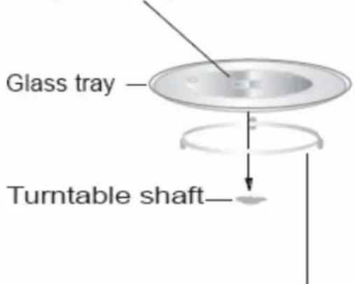 Glass tray Turntable shaft
