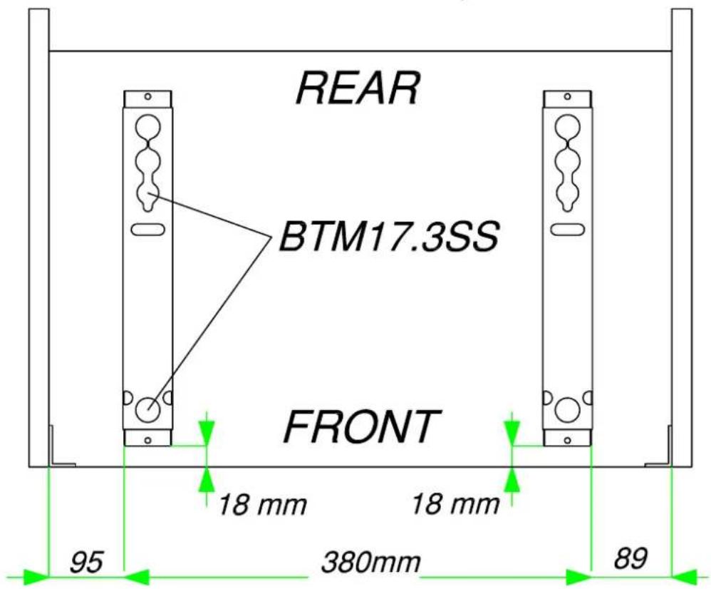 REAR BTM17.3SS FRONT 18 mm 18 mm 95 380mm 89