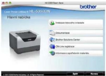 Hl-5350Start New Brother Caser Power Ullion® HL-5350DN Hlavní nabídka Instazane škovične ovlastace Dokumentace Brother Solutions Center ON-Line registrace Informace o spolňatelním materišku © 2001-2008 Brother Industries, Ltd. All Rights Reserved. Zpět Kones