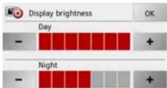 Display brightness Day + Night