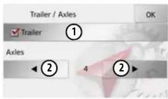 Trailer / Axles OK Trailer ① Axles ② 4 ②