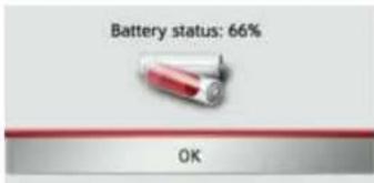 Battery status: 66% OK