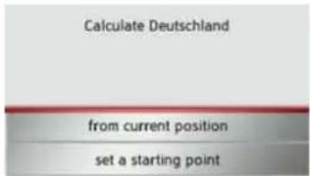 Calculate Deutschland from current position set a starting point