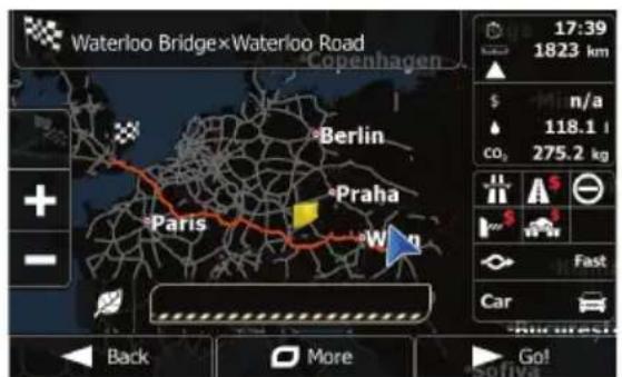 Waterloo Bridge×Waterloo Road Copenhagen 17:39 1823 km $ m/a 118.1 i co₂ 275.2 kg + - Berlin Praha Paris Wq Fast Car Back More Go! Softiva