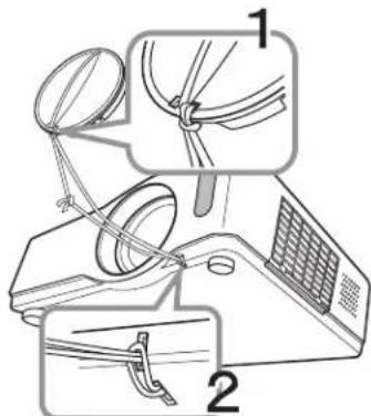 Technical diagram showing two labeled components of a device with magnified views and connecting rods, likely illustrating a mechanical or optical setup.