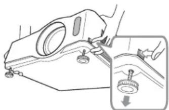 3M X66 - Adjusting the projector's elevator - 2