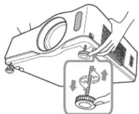 3M X66 - Adjusting the projector's elevator - 3