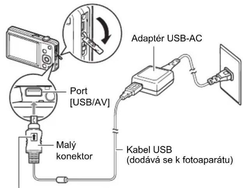 CASIO Exilim EX-Z27 - 3.Kabel USB zapojte do fotoaparátu. - 1