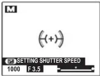 M F SETTING SHUTTER SPEED 1000 F 3.5