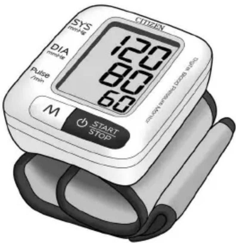 SYS mmHg DIA mmHg Pulse /min M START STOP 120 80 60 CITIZEN DRUGY ENSTED DOGERS WITH