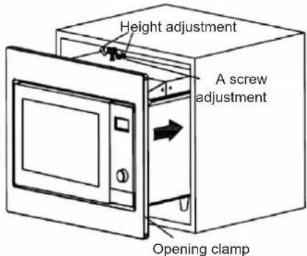 Height adjustment A screw adjustment Opening clamp