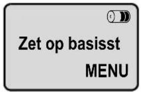 Zet op basisst MENU