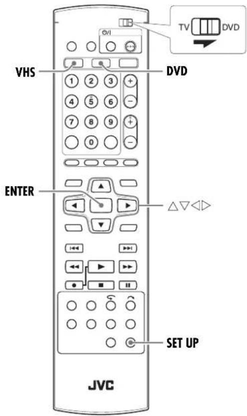 VHS DVD ENTER SET UP JVC
