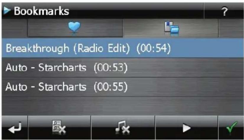 Bookmarks Breakthrough (Radio Edit) (00:54) Auto - Starcharts (00:53) Auto - Starcharts (00:55)