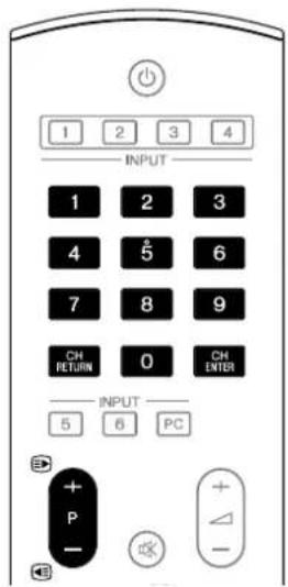 1 2 3 4 INPUT 1 2 3 4 5 6 7 8 9 CH RETURN 0 CH ENTER INPUT 5 6 PC + P - + △ -