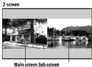 2-screen Main screen Sub screen