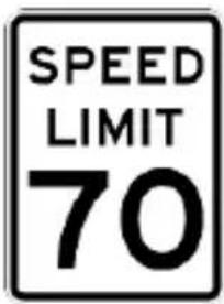 SPEED LIMIT 70