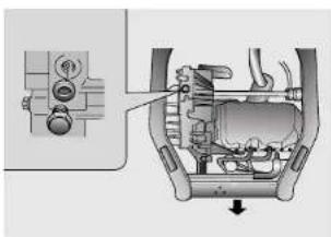 KIA Sedona (2004) - Kontrola hladiny oleje v mechanické převodovce - 2