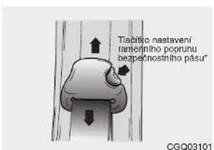 Tiacitico nastavení rametinho poprunu bezpečnostního pásu" CGQ03101