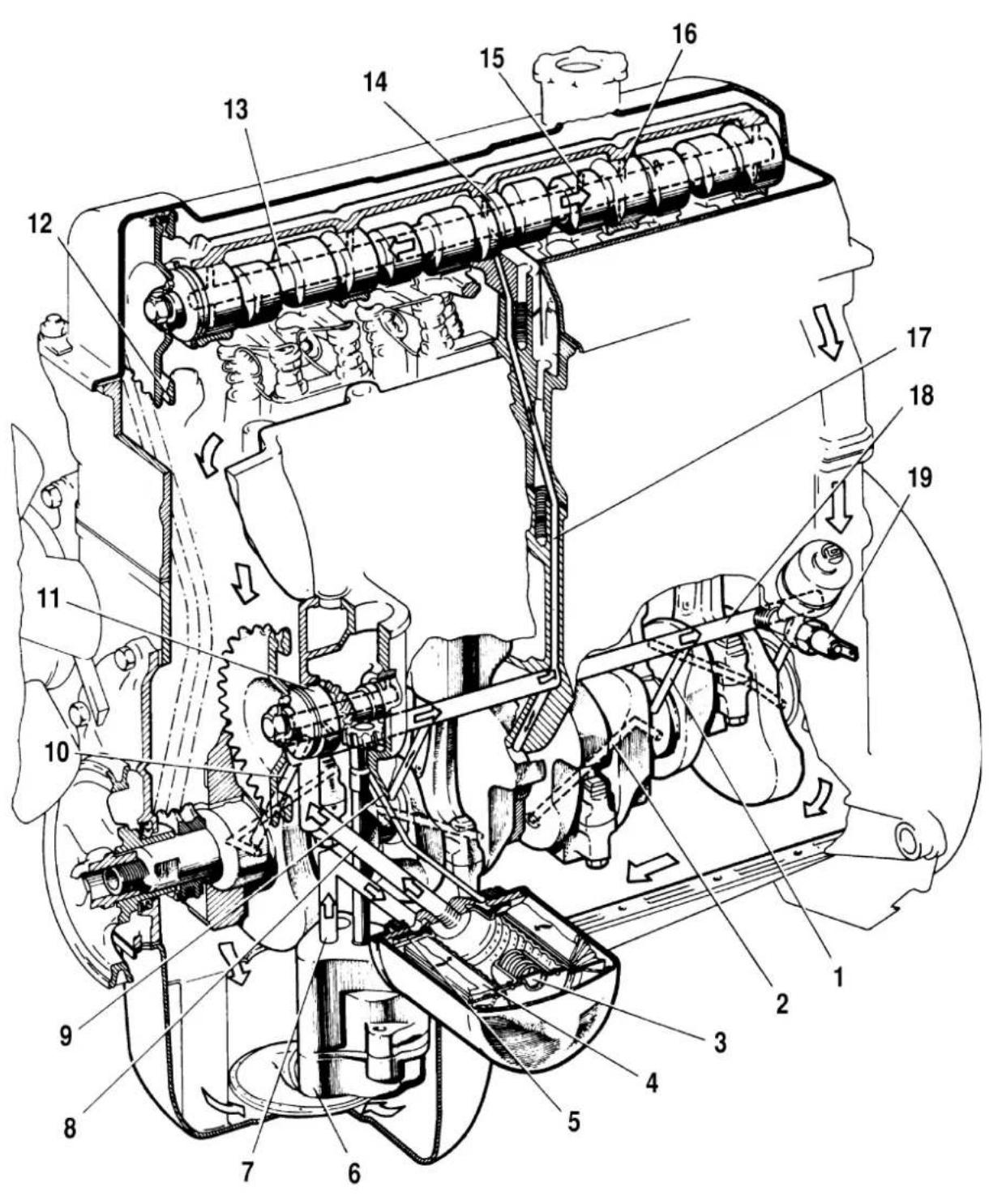 Technical diagram of a mechanical assembly with numbered components for identification