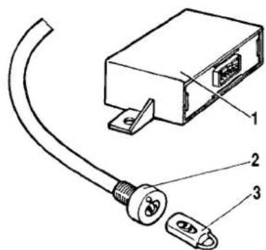 Diagram of an electrical connector with labeled parts including a cable, socket, and terminal block