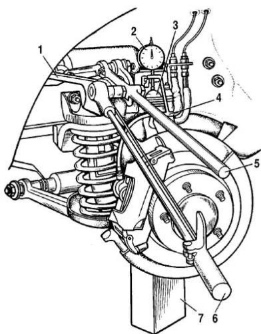 Technical diagram of a vehicle suspension system with numbered components for identification