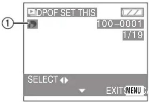 DPOF SET THIS 100-0001 1/19 SELECT EXIT MENU